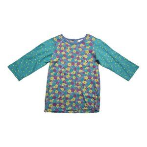 Hanna Andersson Top Floral & Polka Dot Long Sleeve 100% Cotton Girls Size 10 140